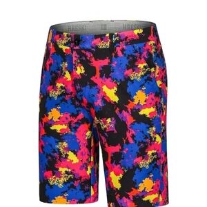 Hreski Men's Multicolor Abstract Shorts